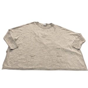 Mersea Catalina Sweater OS Tunic Beachy Lightweight Heathered Beige Oversized